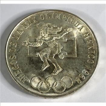 1968Mo Mexico Olympic Commemorative Silver 25 Pesos Coin*High Grade*Nice Luster