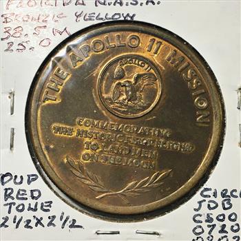 1969 Apollo 11 Bronze Medallion*38.5mm*Man's First Landing on the Moon