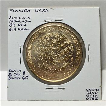 1969 Apollo 11 Commemorative Medallion*Man's First Step on the Moon's Surface*Aluminum*39mm
