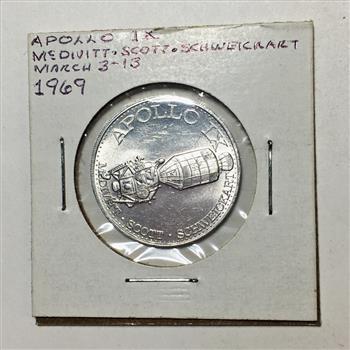 1969 Apollo IX Medallion*Man in Space*Aluminum*26mm