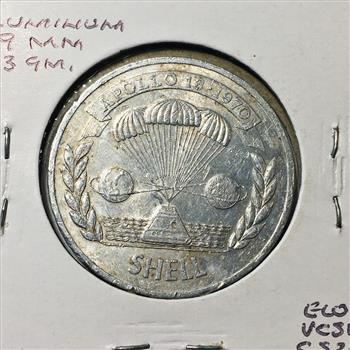 1970 Apollo 13 Metal Medallion*Shell Oil Token