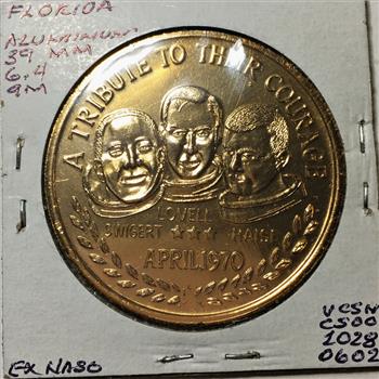 1970 Apollo XIII Medallion*Aluminum*39mm