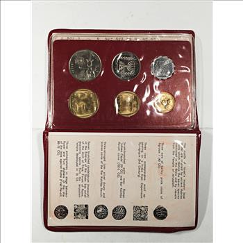 1970 Coins of Israel*Specimen Set*Six Coins in Portfolio*Israel Government Coins and Medals Corporation