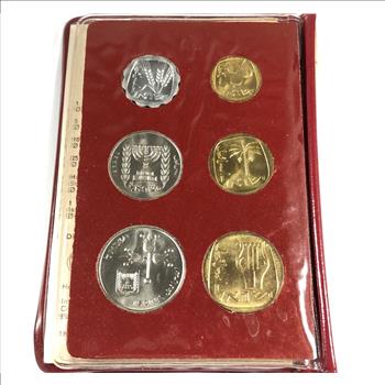 1970 Coins of Israel*Specimen Set*Six Coins in Portfolio*Israel Government Coins and Medals Corporation