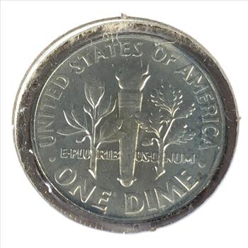 1970 D Double Die Reverse Roosevelt Dime Error Coin Tough Coin to Find