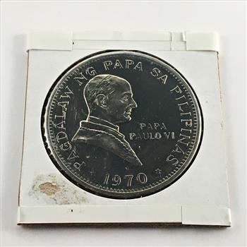 1970 Philippines 1 Piso-Pope Paul VI Visit*Uncirculated