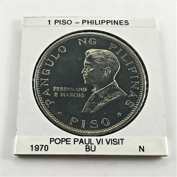 1970 Philippines 1 Piso-Pope Paul VI Visit*Uncirculated