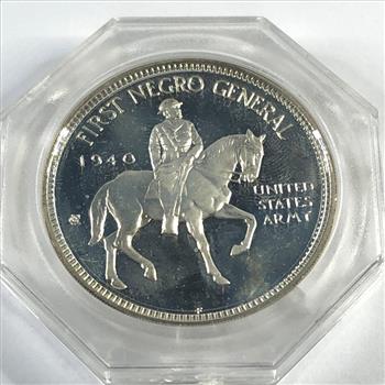 1970 Proof Sterling Silver Benjamin O. Davis, Sr. Medallion*26.5 Grams .925 Silver*Franklin Mint*In Custom Holder