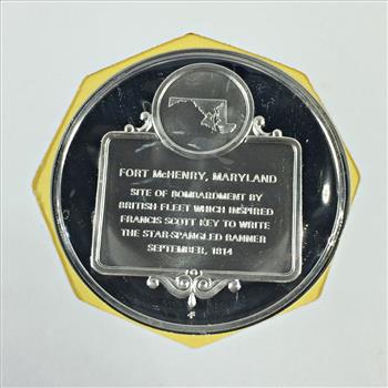 1971 Approx. 1oz Sterling Silver First Edition Proof Commemorative*First Day of Issue*FDC w/ Stamp*Ft. McHenry, MD