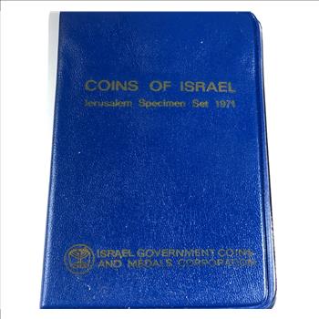 1971 Coins of Israel*Specimen Set*Six Coins in Portfolio*Israel Government Coins and Medals Corporation