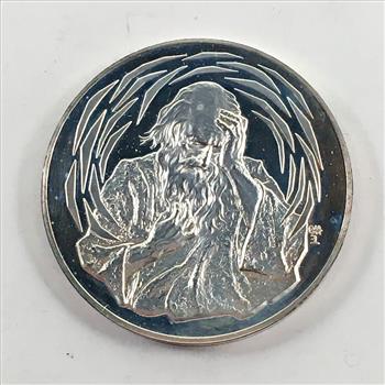 1971 Commemorative Sterling Silver Jewish Rounds*Jeremiah*25.4 Sterling*DCAM Proof*Franklin Mint