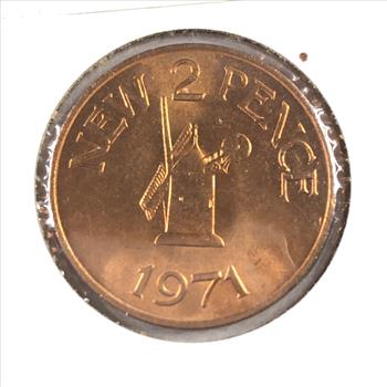 1971 Guernsey 2 New Pence*Uncirculated with Luster