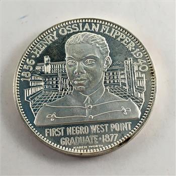 1971 Proof Sterling Silver Henry Ossian Flipper Medallion*26.5 Grams .925 Silver*Franklin Mint