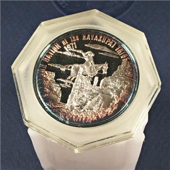 1971 The Havasupai People's History, .80oz .999 Silver Medallion and Signature of the Tribal Chairman*Numbered