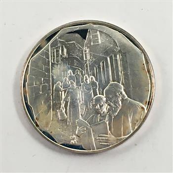 1971*Commemorative Sterling Silver Jewish Round*Ghetto*25.4 Sterling ...