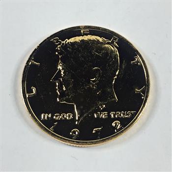 1972 24K Gold Layered Kennedy Half Dollar