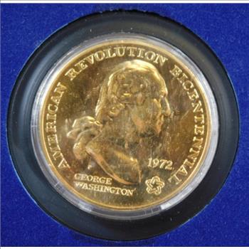1972 American Revolution Bicentennial Bronze Medallion*George Washington/Sons of Liberty*35mm