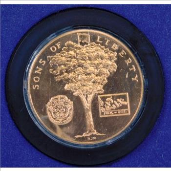 1972 American Revolution Bicentennial Bronze Medallion*George Washington/Sons of Liberty*35mm