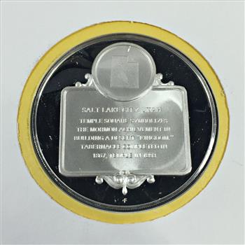1972 Approx. 1oz Sterling Silver First Edition Proof Commemorative*First Day of Issue*FDC w/ Stamp*Temple Square, UT