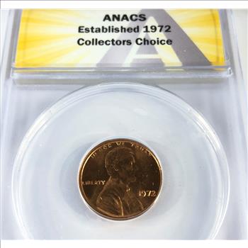 1972 Lincoln Head Memorial Cent*ANACS*Established 1972-Collectors Choice*High Grade Red
