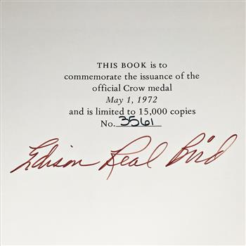 1972 The Crow People's History, .80oz .999 Silver Medallion and Signature of the Tribal Chairman*Numbered