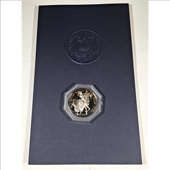 1972 The Crow People's History, .80oz .999 Silver Medallion and Signature of the Tribal Chairman*Numbered