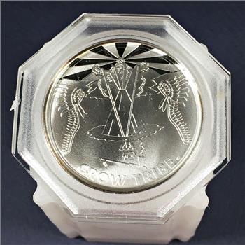 1972 The Crow People's History, .80oz .999 Silver Medallion and Signature of the Tribal Chairman*Numbered