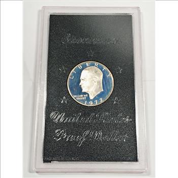 1972-S Eisenhower Proof Silver Dollar*Original Custom Holder