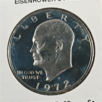 1972-S Proof Silver Eisenhower Dollar*Deep Cameo