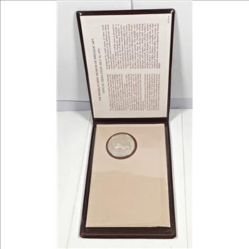 1973 First Day of Issue Benjamin Franklin Sterling Silver Commemorative on FDC w/ Stamp