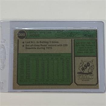 1973 Topps Pete Rose Baseball Card All time MLB Hits Leader