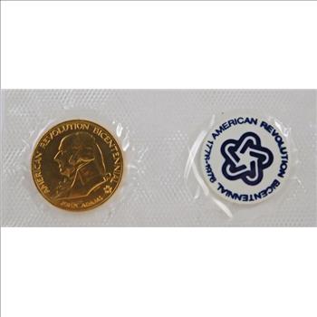 1974 American Revolution Bicentennial First Day Cover*With Bronze Medal and Four 10c Stamps