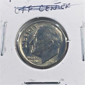 1974 P Broadstruck Dime *High Grade Error Coin