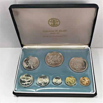 1974 Proof Set of the Coinage of Belize*Set of Eight Deep Cameo Coins in Original Packaging