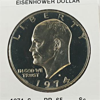 1974-S Proof Silver Eisenhower Dollar*Deep Cameo