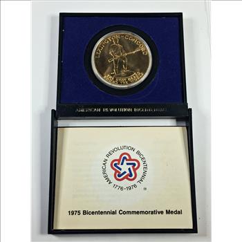 1975 American Revolution Bicentennial Bronze Medallion Lexington