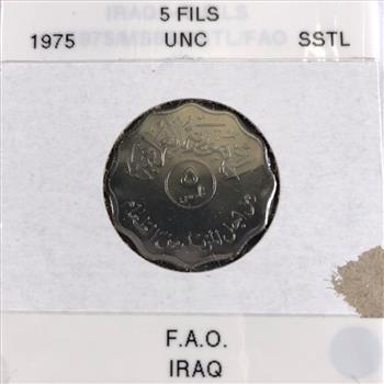 1975 F.A.O. Iraq 5 Fils Coin*High Grade with Luster