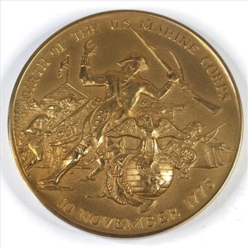 1975 United States Marine Corp Bicentennial Bronze Medallion*Approx. 9oz.*3