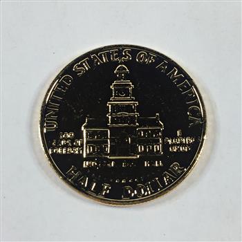 1976 24K Gold Layered United States Bicentennial Commemorative Kennedy Half Dollar