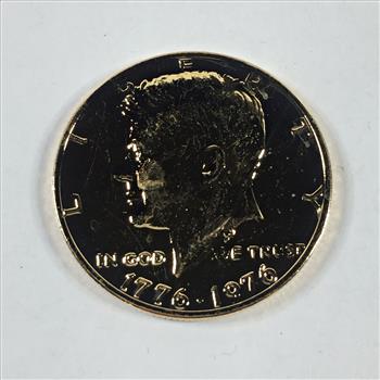 1976 24K Gold Layered United States Bicentennial Commemorative Kennedy Half Dollar