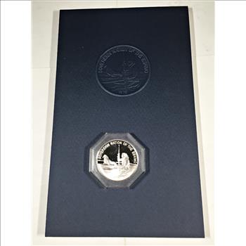 1976 The Eskimo People of Savoonga History, .80oz .999 Silver Medallion and Signature of the Tribal Chairman