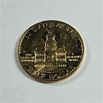 1976-D 24K Gold Layered US Bicentennial Kennedy Half Dollar*High Grade