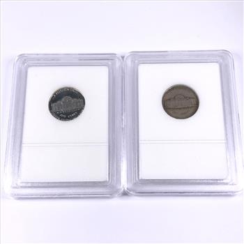 1976-S Proof Jefferson Nickel*Graded DCAM Gem Proof by INB*1940-D Jefferson Nickel; In Custom Holder