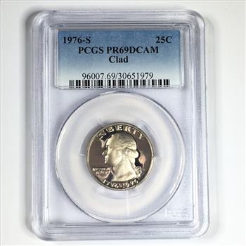 1976-S US Bicentennial Washington Proof Quarter*Graded PR69 DCAM by PCGS