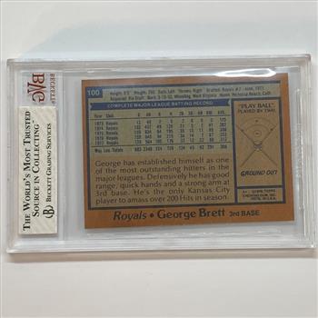 1978 Topps George Brett All Star Card Graded Excellent + by Beckett Vintage Card Grading