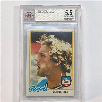 1978 Topps George Brett All Star Card Graded Excellent + by Beckett Vintage Card Grading