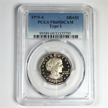 1979-S Proof Susan B. Anthony Type 1 Commemorative Dollar*Graded PR69 DCAM by PCGS