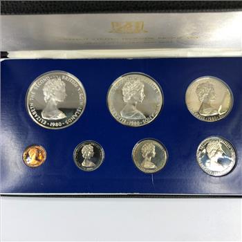 1980 British Virgin Islands Sterling Silver Proof Set*Beautiful Proof Coins with Deep Cameo