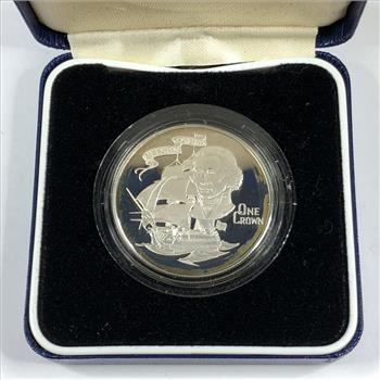 1980 Gibraltar Silver One Crown*In Original Packaging
