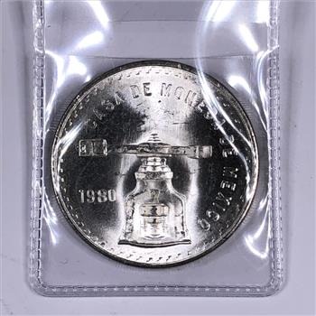 1980 Mexico One Troy Ounce .925 Casa De Moneda De Mexico Peso*High Grade*Lustrous